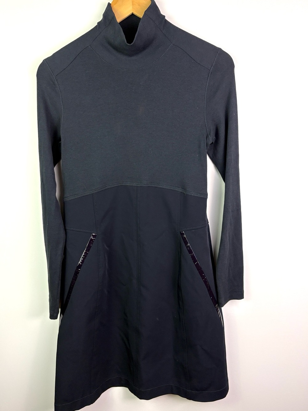 Marc Cain Sports Long Sleeve Black Turtleneck Dress size 8